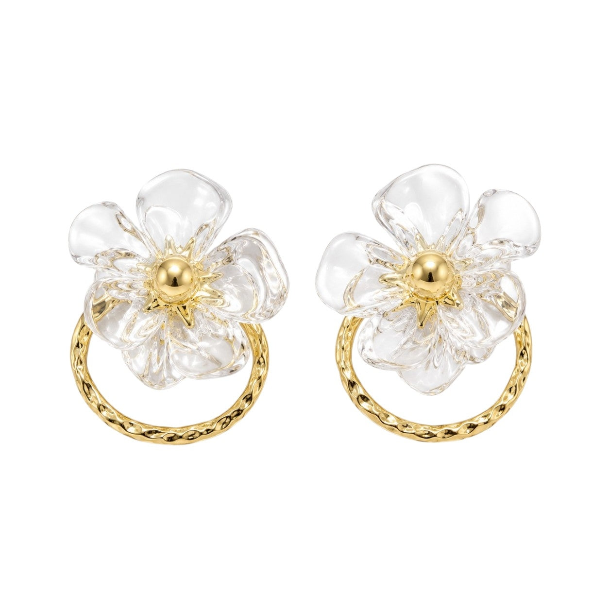 Crystal Bloom Drop Earrings