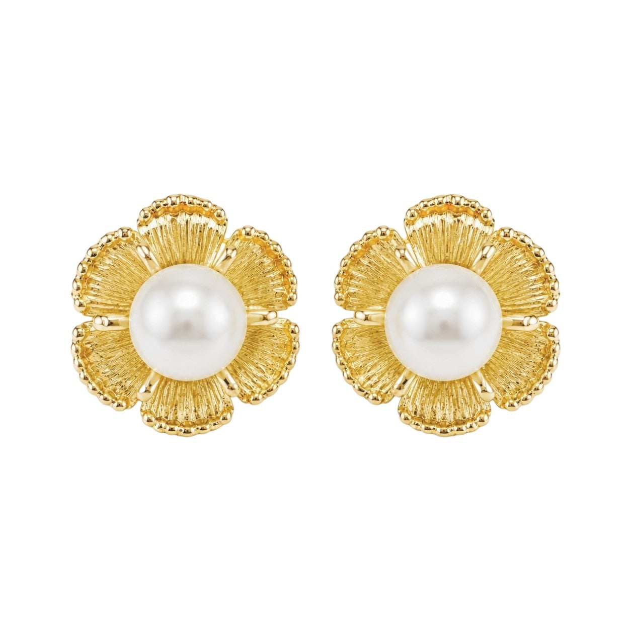 Pearl Bloom Stud Earrings
