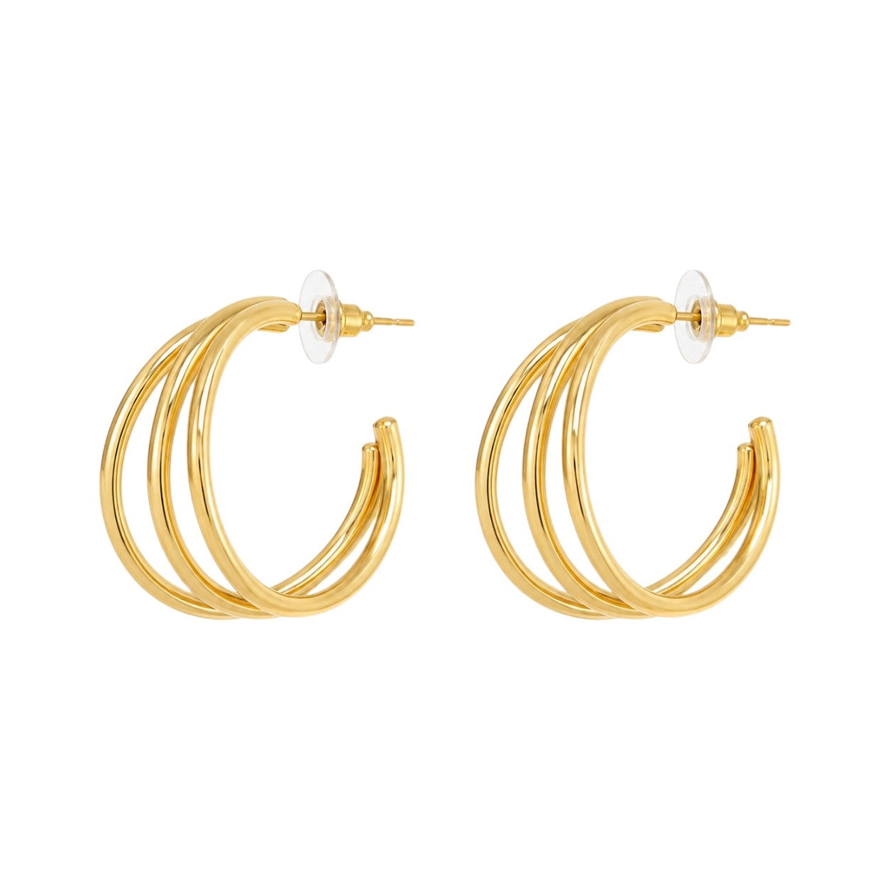 Triple Band Hoop Earrings
