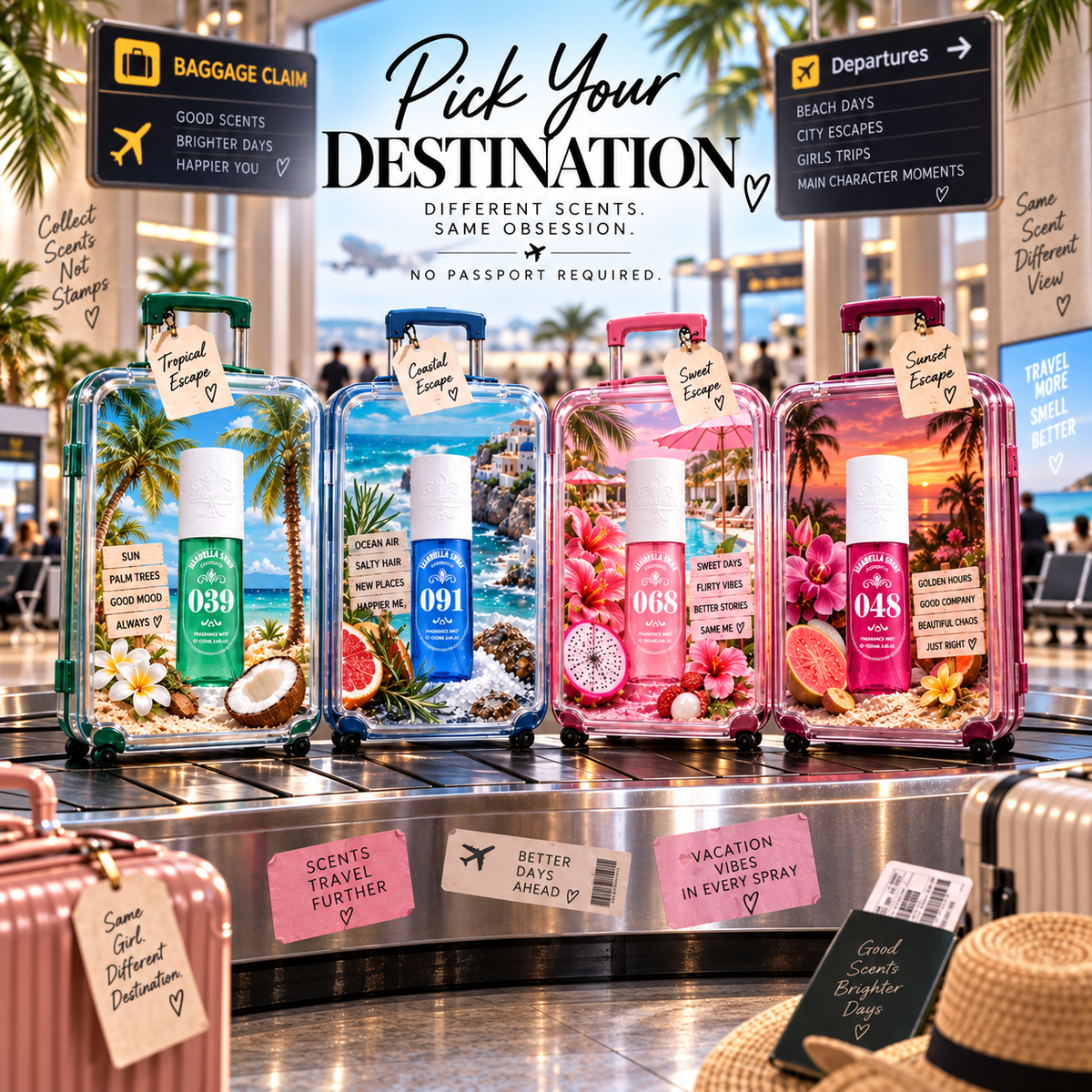 Scenabella's Getaway Body Mist Collection 100ml