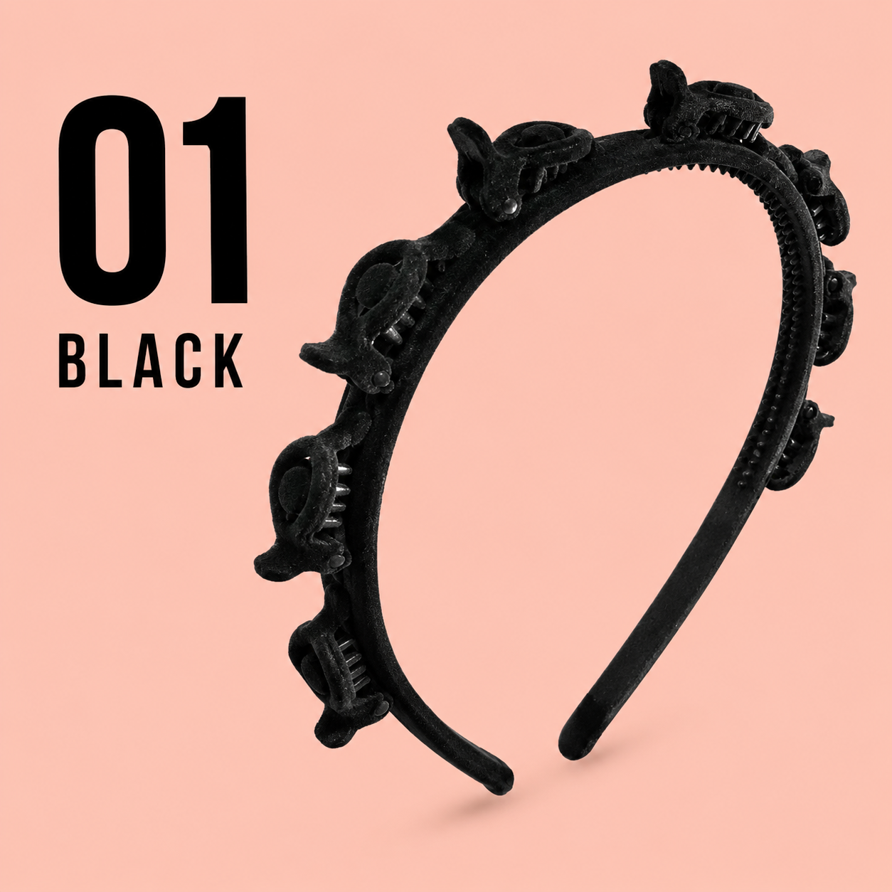 Velvet Clip Headband