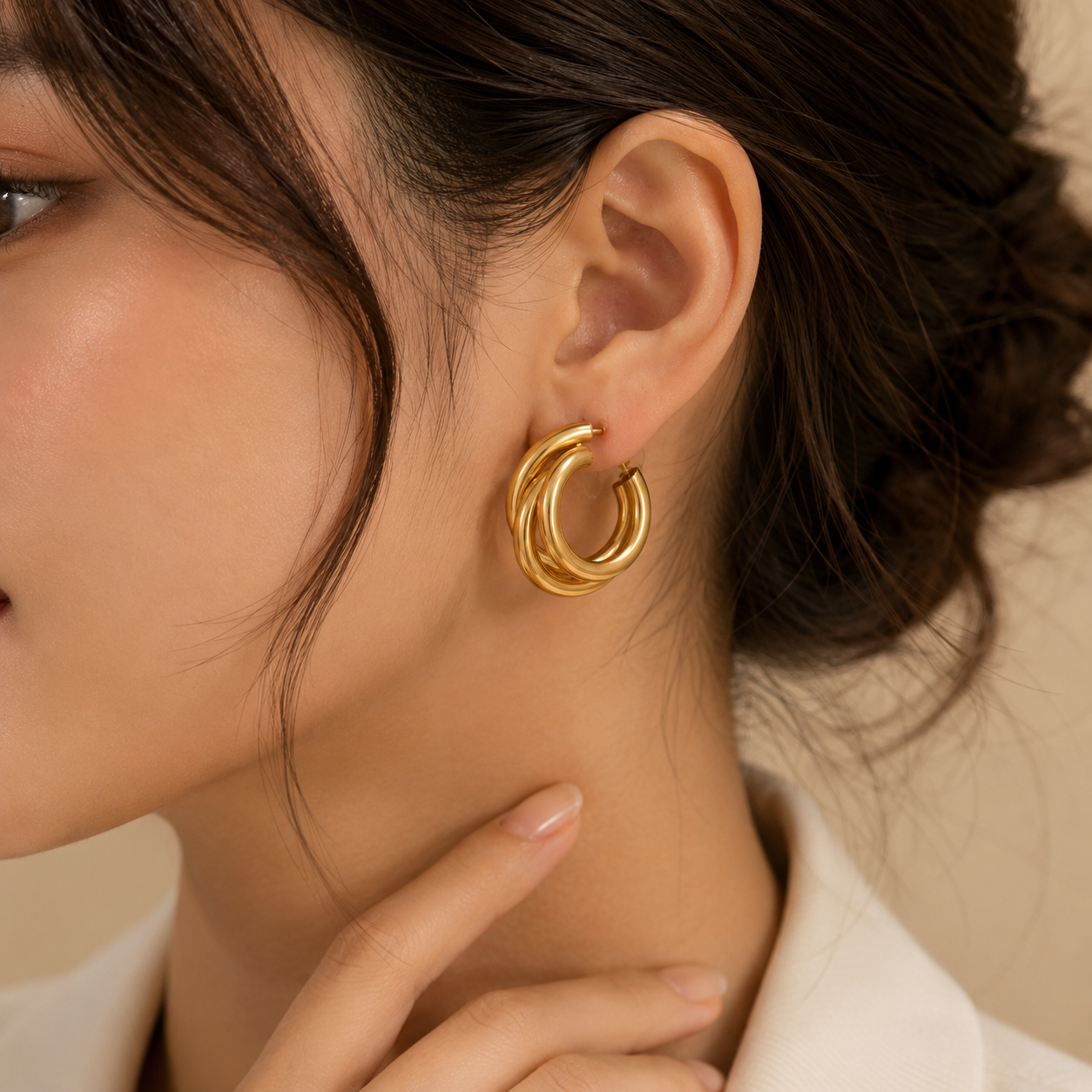 Triple Layer Hoop Earrings