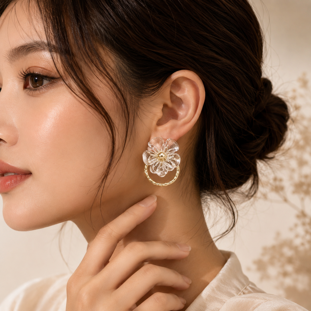 Crystal Bloom Drop Earrings