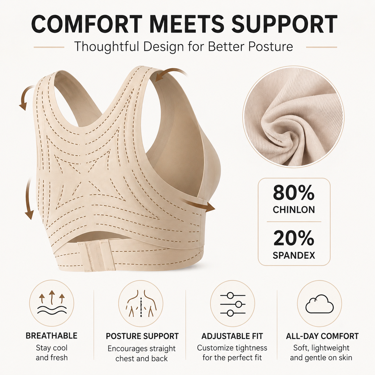 Natural Lift Back Support Bra