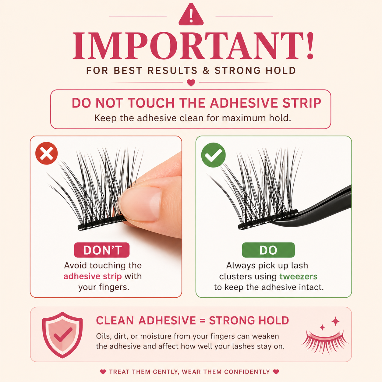 D Curl Press On Lash Clusters