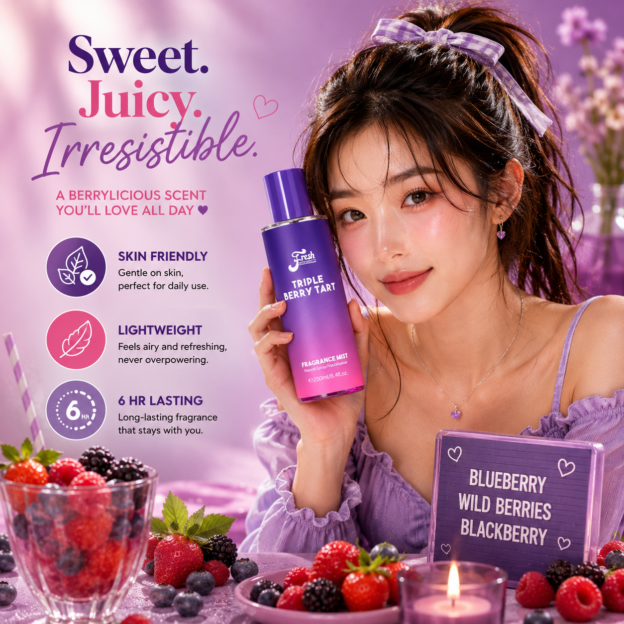 Triple Berry Tart Body Mist 250ml