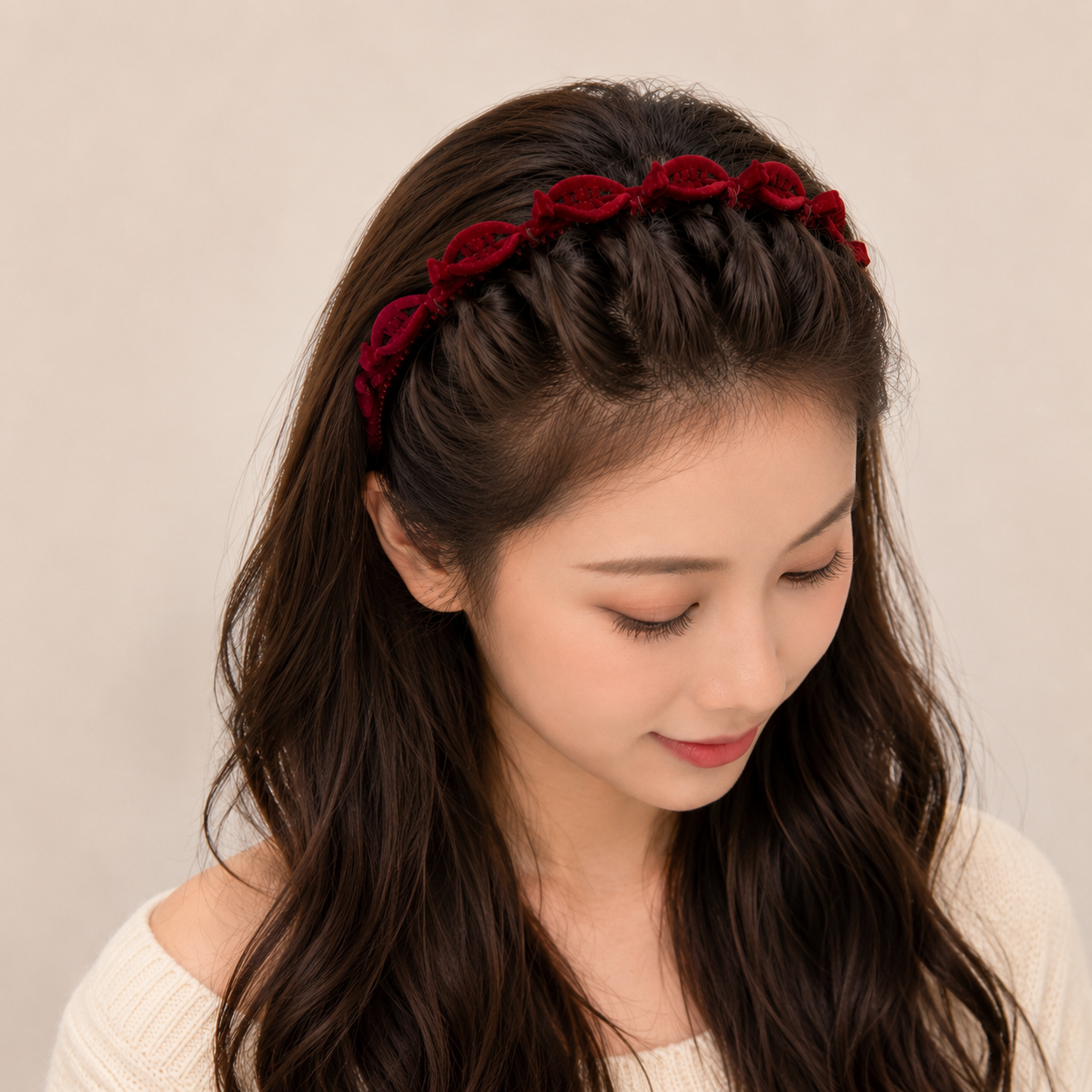 Velvet Clip Headband