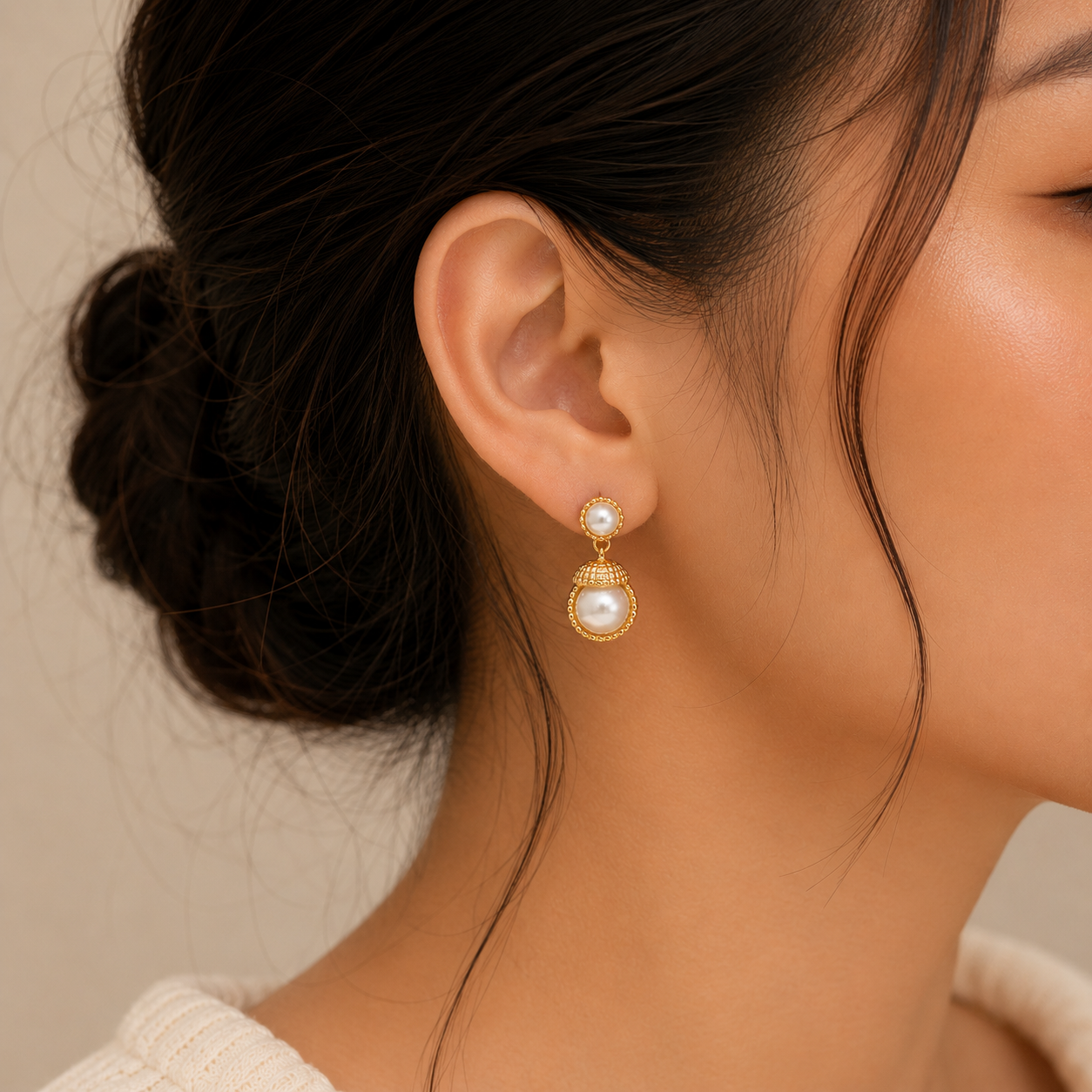 Vintage Pearl Drop Earrings