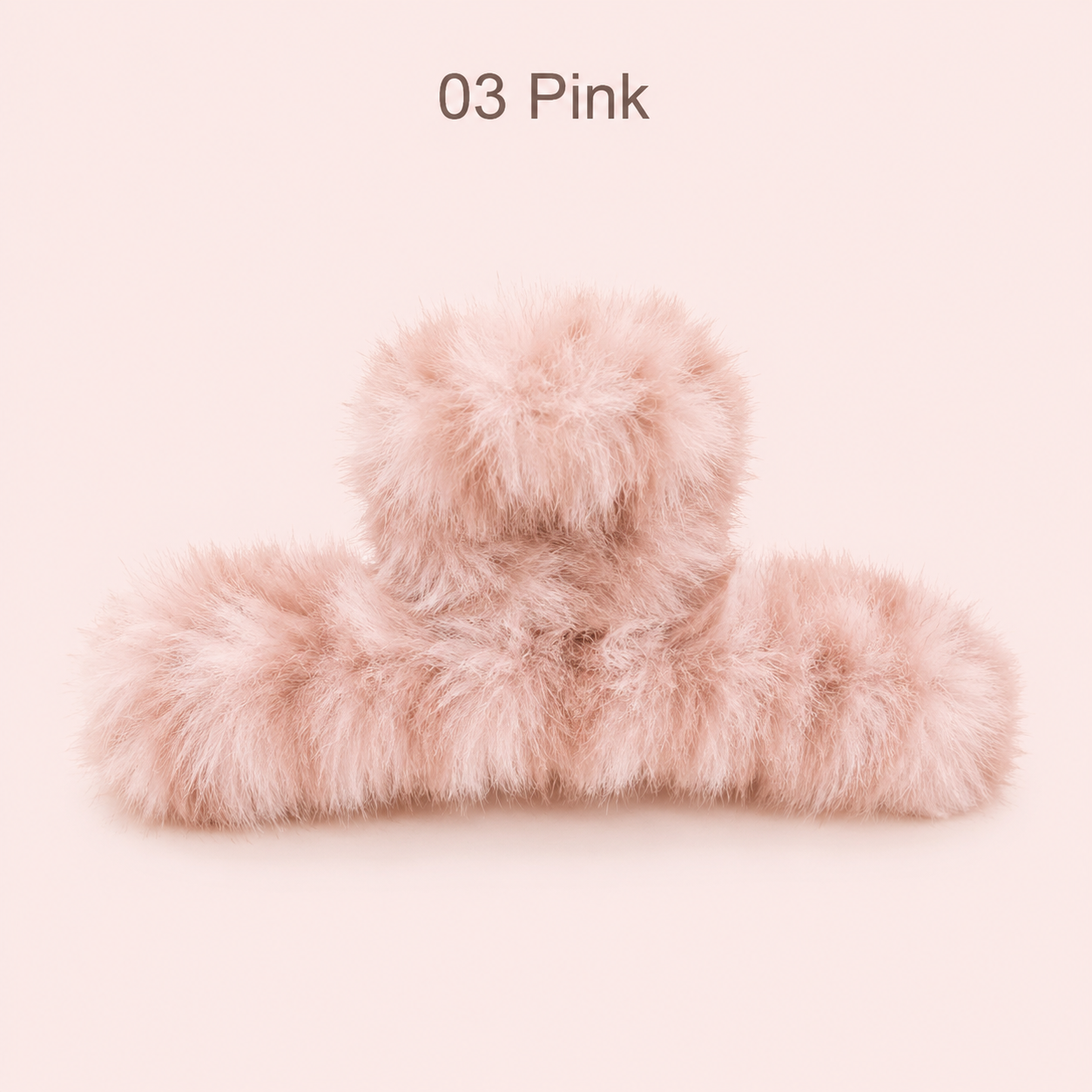Fluffy Striped Hair Claw