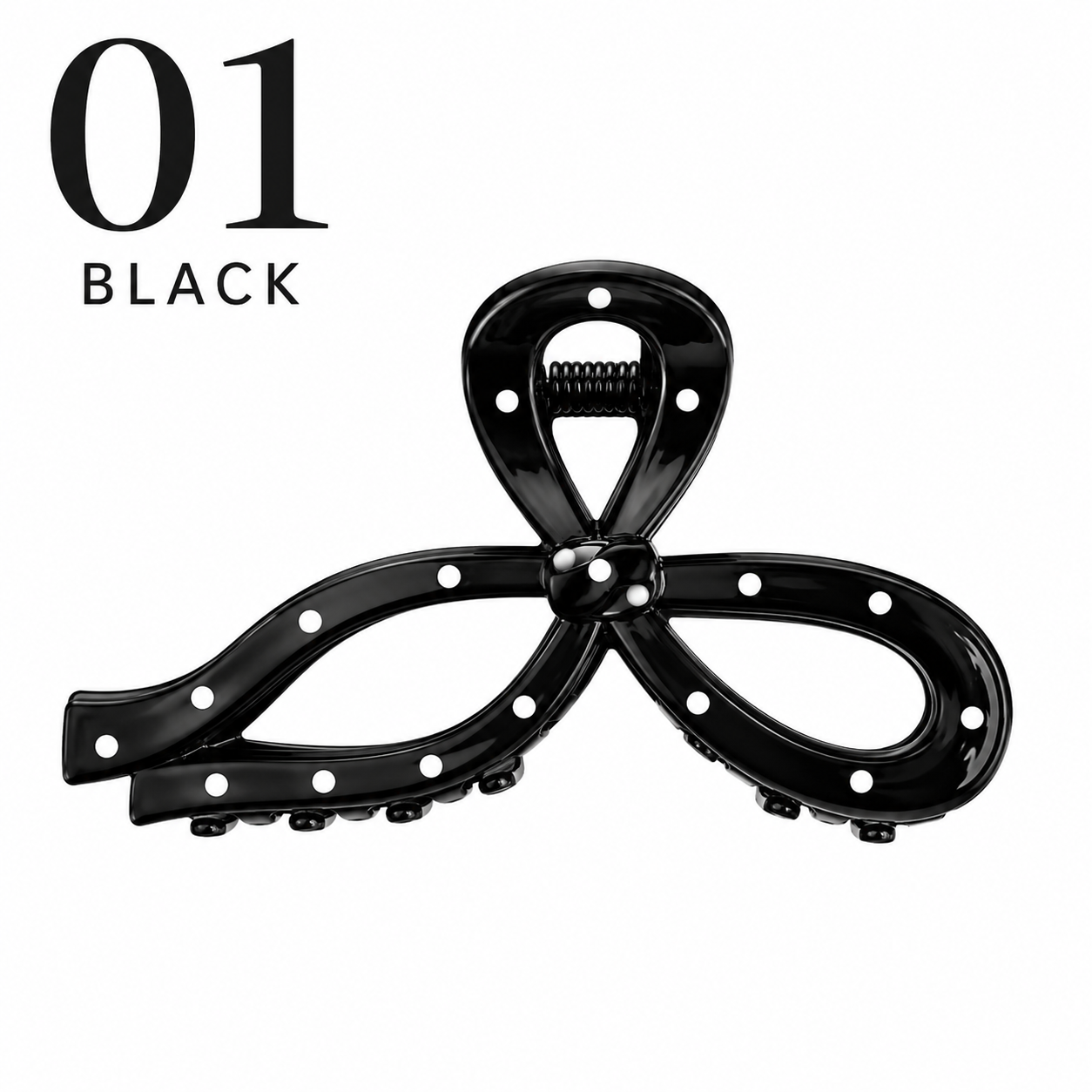 Dotted Bow Hair Claw