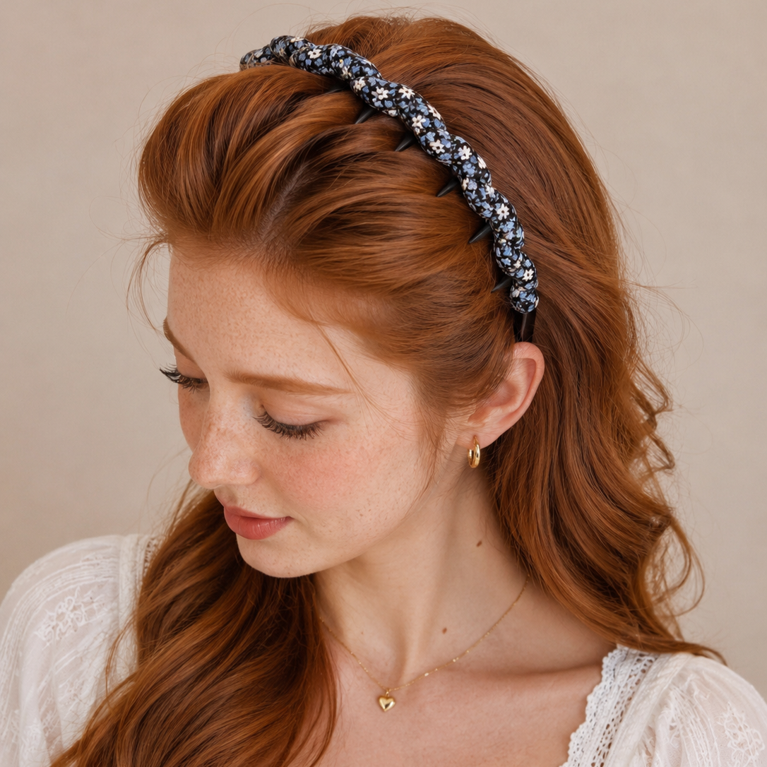 Floral Printed Jaw Headband